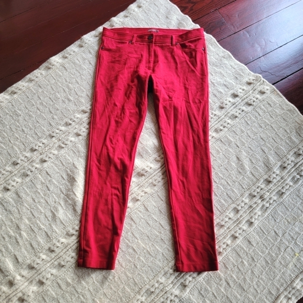 J. McLaughlin Becca Legging Jegging Jean size 8 Skinny Leg Red